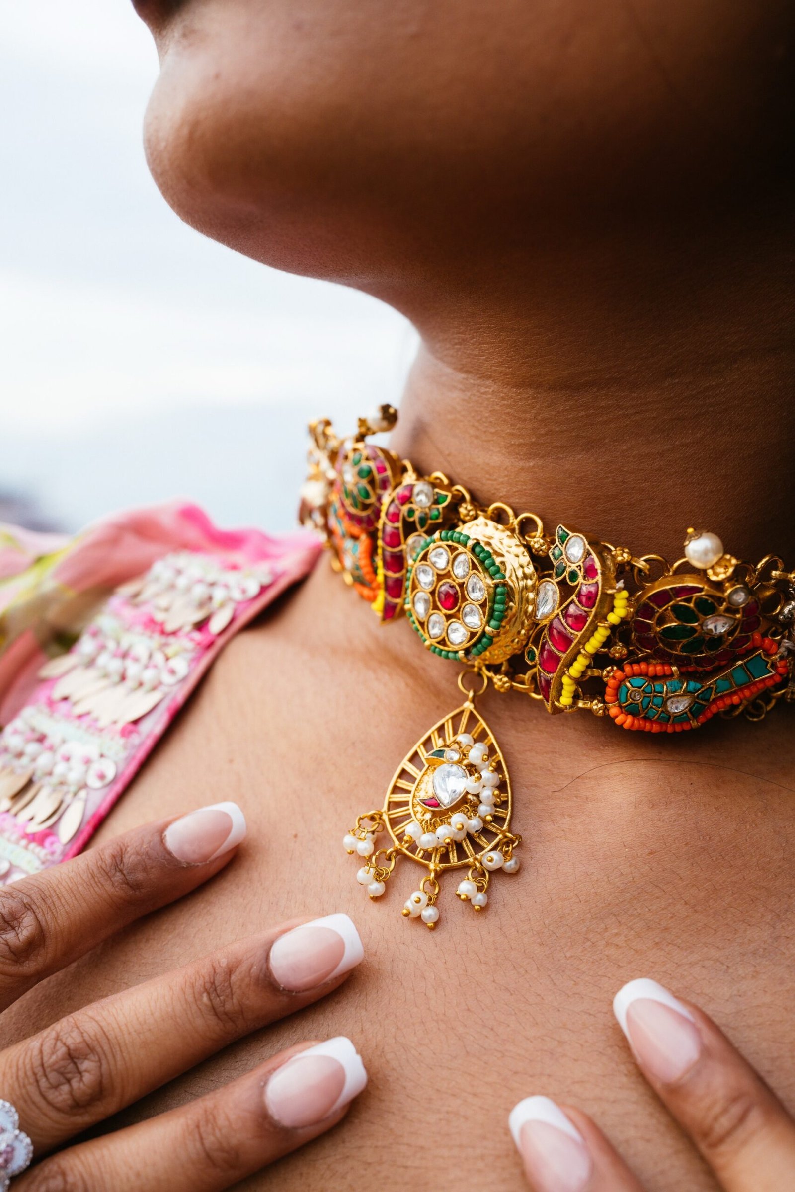 Kutch Choker Set styled, kundan Indian jewelry by Suva